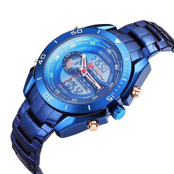 selling brand stryve s8019 sports watch men's digital watch multi-function 50m waterproof reloes male, Slivery;brown
selling brand stryve s8019 sports watch men's digital watch multi-function 50m waterproof reloes male, Slivery;brown
