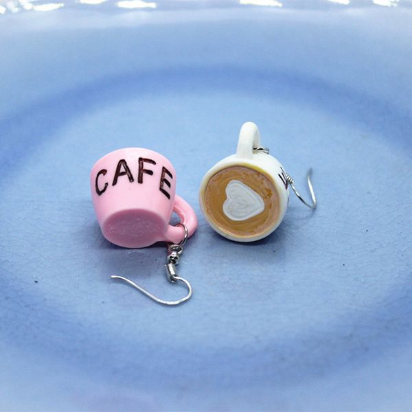 women lovely dangle heart in coffee cup earrings for women fashion creative hand-made jewelry personality gifts, Silver
women lovely dangle heart in coffee cup earrings for women fashion creative hand-made jewelry personality gifts, Silver