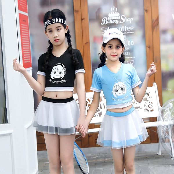 girls skirt style cute students sunscreen split children girls middle swimsuit swimsuit and large children's factory, White;black
girls skirt style cute students sunscreen split children girls middle swimsuit swimsuit and large children's factory, White;black