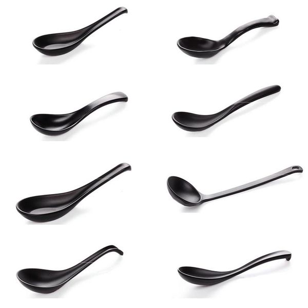 soup spoon black matte ladle spoon plastic japanese style melamine tableware anti-fall tortoise shell shaped
soup spoon black matte ladle spoon plastic japanese style melamine tableware anti-fall tortoise shell shaped