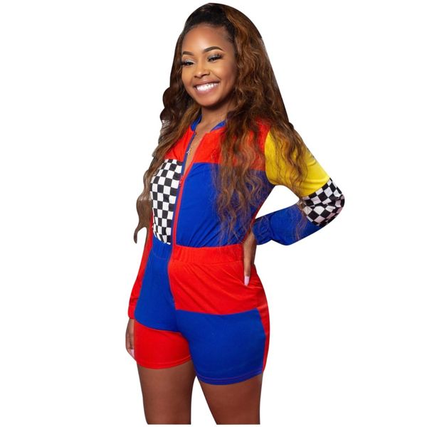 plaid color match patchwork short jumpsuit wome casual long sleeve zipper moto playsuits night club female body bodycon overalls, Black;white
plaid color match patchwork short jumpsuit wome casual long sleeve zipper moto playsuits night club female body bodycon overalls, Black;white