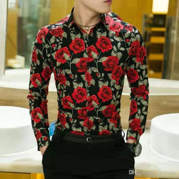 mens 2019 luxury designer rose blouse summer autumn spring fashion clothes with long sleeves for man floral casual blouses
mens 2019 luxury designer rose blouse summer autumn spring fashion clothes with long sleeves for man floral casual blouses