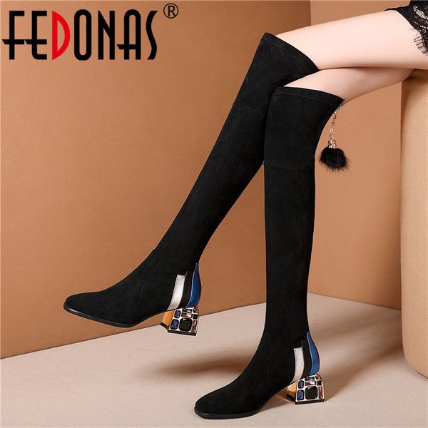 fedonas women rhinestone high heels party prom shoes woman black stretch boots winter warm women over the knee high boots
fedonas women rhinestone high heels party prom shoes woman black stretch boots winter warm women over the knee high boots
