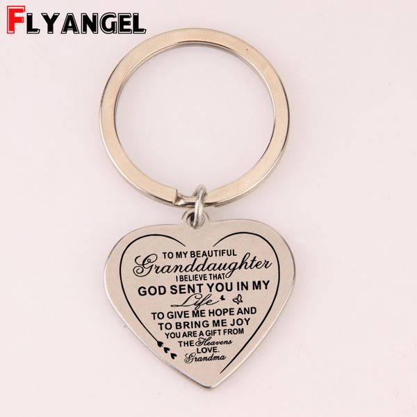 granddaughter gift keychain engraved god send you in my life grandma and granddaughter love heart keyring fashion charm bag tag, Silver
granddaughter gift keychain engraved god send you in my life grandma and granddaughter love heart keyring fashion charm bag tag, Silver