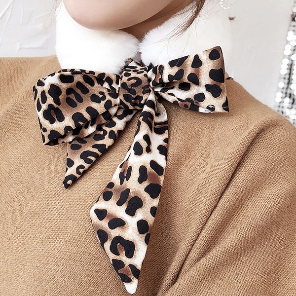 2019 new winter korean leopard ribbon fashion fake fur scarf decorative neckerchief cravat plush scarfs women bow ties
2019 new winter korean leopard ribbon fashion fake fur scarf decorative neckerchief cravat plush scarfs women bow ties