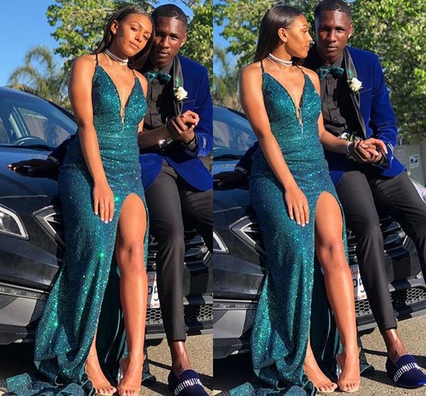 black girls sequined bling mermaid prom dresses long high side split halter dresses evening wear special occasion dress vestidos de fiesta
black girls sequined bling mermaid prom dresses long high side split halter dresses evening wear special occasion dress vestidos de fiesta