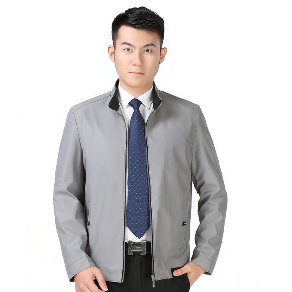 man smart casual bomber jacket autumn spring stand collar zipper front grey dark blue daily coats male elastic hem design outfit, Black;brown
man smart casual bomber jacket autumn spring stand collar zipper front grey dark blue daily coats male elastic hem design outfit, Black;brown