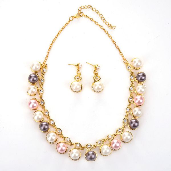 fashion glitter rhinestone bridal jewelry set metal chain colorful beaded necklace earring set women textured accessories drop shipping, Silver
fashion glitter rhinestone bridal jewelry set metal chain colorful beaded necklace earring set women textured accessories drop shipping, Silver