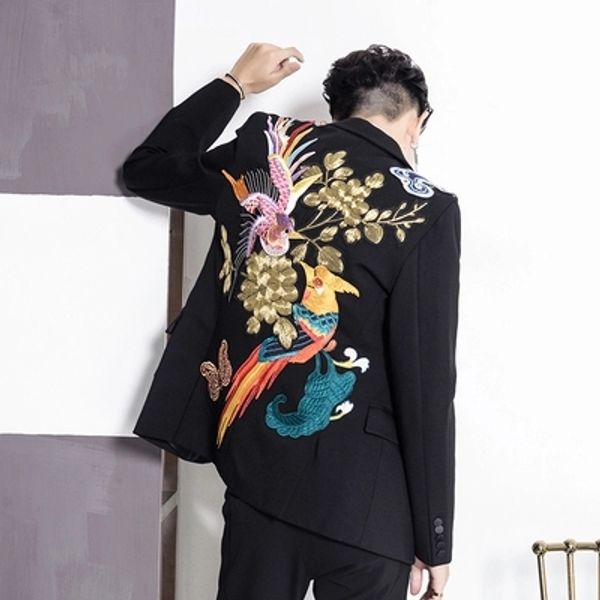 100%real luxury mens black with parrot embroidery jacket club/stage performance/studio/asia size/this is only jacket, White;black
100%real luxury mens black with parrot embroidery jacket club/stage performance/studio/asia size/this is only jacket, White;black