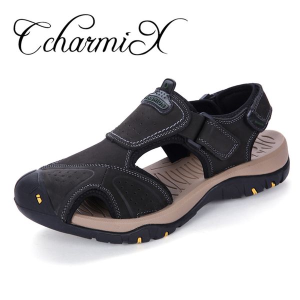 ccharmix men summer silde sandals 2018 beach sandles mens italian genuine leather sandals mens shoes large sizes 45, Black
ccharmix men summer silde sandals 2018 beach sandles mens italian genuine leather sandals mens shoes large sizes 45, Black