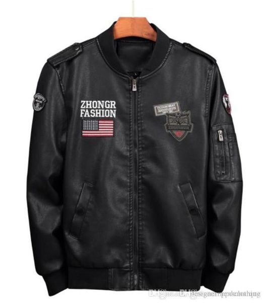 flight jackets designer stand collar long sleeve thick mens coats dark brown epaulet male outerwear with zipper winter mens leather, Black;brown
flight jackets designer stand collar long sleeve thick mens coats dark brown epaulet male outerwear with zipper winter mens leather, Black;brown