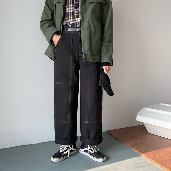 men's pants 2021 spring and autumn japanese retro open-line loose straight overalls fashion solid casual orange / black m-xl
men's pants 2021 spring and autumn japanese retro open-line loose straight overalls fashion solid casual orange / black m-xl