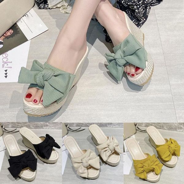 women slippers bow-knot summer flower clip toe flip flops woman casual shoes 2020 wedges female beach slippers new arrival aw5, Black
women slippers bow-knot summer flower clip toe flip flops woman casual shoes 2020 wedges female beach slippers new arrival aw5, Black