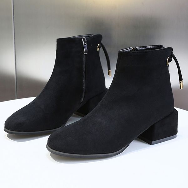 autumn winter women flock ankle boots ladies round toe solid ankle booties casual low heels bota feminina outdoor shoes, Black
autumn winter women flock ankle boots ladies round toe solid ankle booties casual low heels bota feminina outdoor shoes, Black