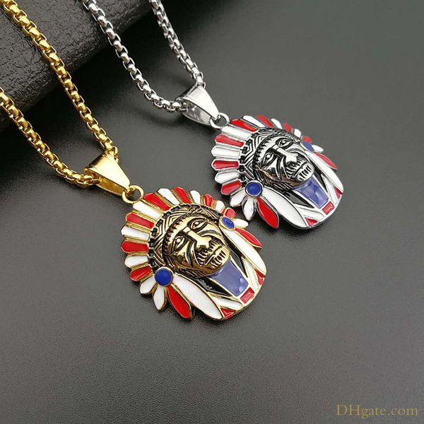 fashion punk style indian chief pendant deisgn stainless steel jewelry necklace for men, Silver
fashion punk style indian chief pendant deisgn stainless steel jewelry necklace for men, Silver