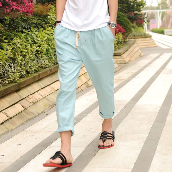 spring summer men pants casual mens business trousers thin linen loose elastic waist chinese style pants calf length trousers, Black
spring summer men pants casual mens business trousers thin linen loose elastic waist chinese style pants calf length trousers, Black
