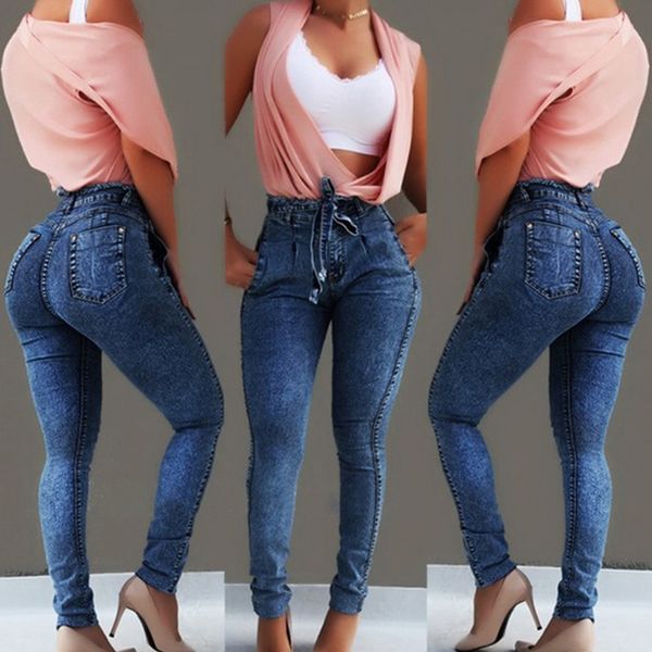 high waist jeans women streetwear bandage denim plus size jeans femme pencil pants skinny jeans woman, Blue
high waist jeans women streetwear bandage denim plus size jeans femme pencil pants skinny jeans woman, Blue