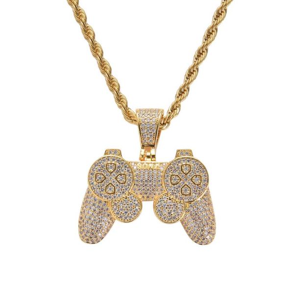 hip hop game diamonds pendant necklaces for men women religion christianity luxury necklace jewelry gold plated copper zircons twist chain, Silver
hip hop game diamonds pendant necklaces for men women religion christianity luxury necklace jewelry gold plated copper zircons twist chain, Silver