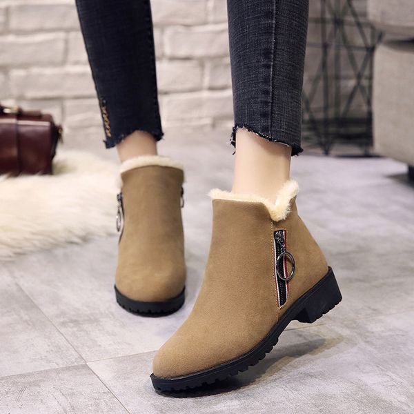 lzj women winter warm boots antiskid outsole lady snow boots side zipper fashion style easy wear hairy ankle plus, Black
lzj women winter warm boots antiskid outsole lady snow boots side zipper fashion style easy wear hairy ankle plus, Black