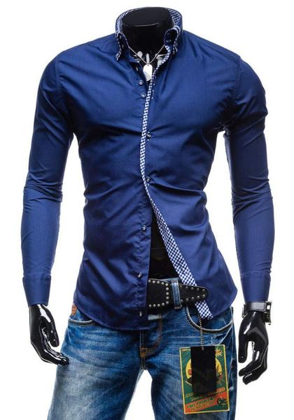 men's casual shirts 2021 spring double collar slim fit male shirt solid long sleeve british style cotton, White;black
men's casual shirts 2021 spring double collar slim fit male shirt solid long sleeve british style cotton, White;black