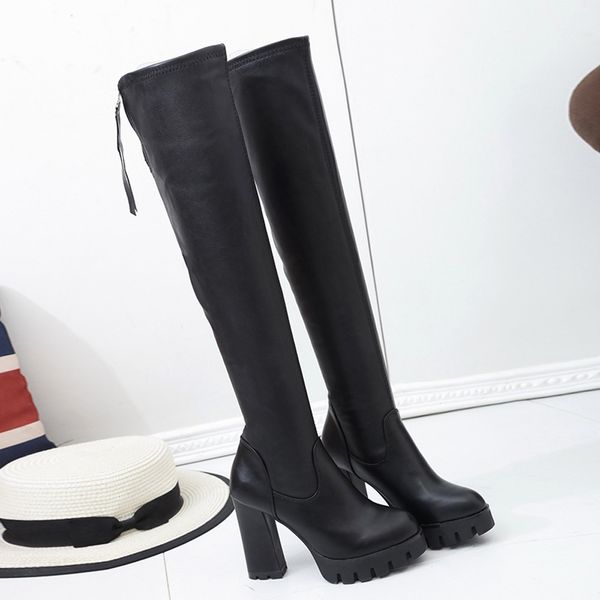 szyadeou women ladies round toe platform boots high-heeled knee heels waterproof over tassel high chaussures femme ayakkabi 30, Black
szyadeou women ladies round toe platform boots high-heeled knee heels waterproof over tassel high chaussures femme ayakkabi 30, Black