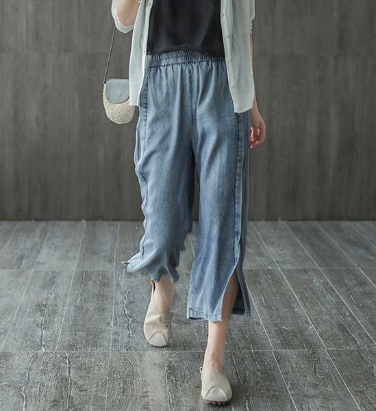 women's jeans 2021 summer women elastic waist loose the fork denim pants casual female retro all-match trousers, Blue
women's jeans 2021 summer women elastic waist loose the fork denim pants casual female retro all-match trousers, Blue