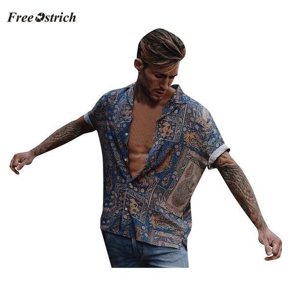 ostrich men shirts short sleeve 2019 men's summer fashion casual lapel print short sleeve shirt blouse 91128, White;black
ostrich men shirts short sleeve 2019 men's summer fashion casual lapel print short sleeve shirt blouse 91128, White;black