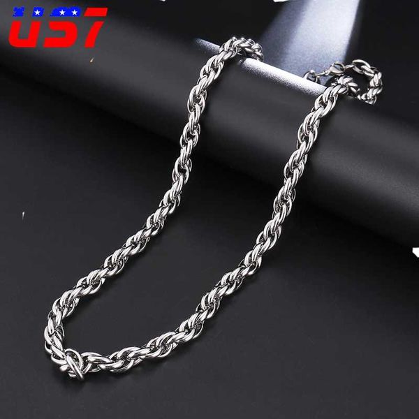 us7 24inch rope chain necklaces stainless steel for men twist chain necklace for women men fashion 7mm jewelry, Silver
us7 24inch rope chain necklaces stainless steel for men twist chain necklace for women men fashion 7mm jewelry, Silver