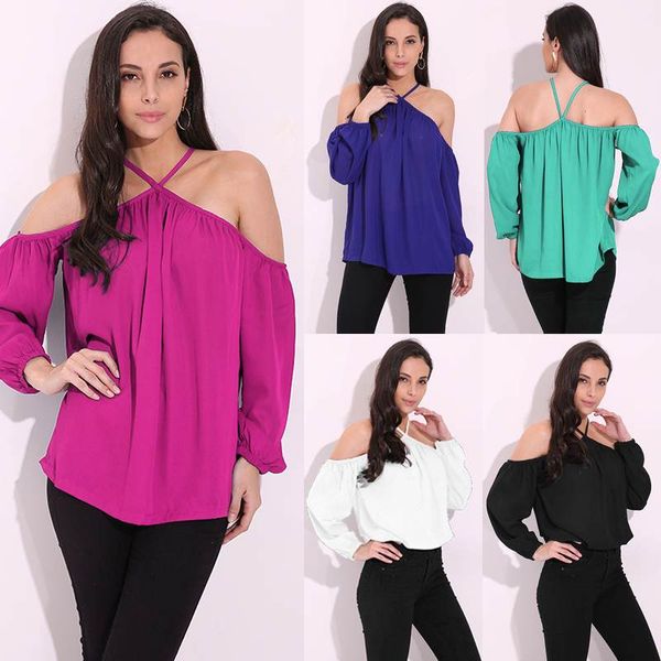 women fashion off shoulder sheer blouses casual halter neck see-through ladies chiffon backless shirt elegant blusas 7, White
women fashion off shoulder sheer blouses casual halter neck see-through ladies chiffon backless shirt elegant blusas 7, White
