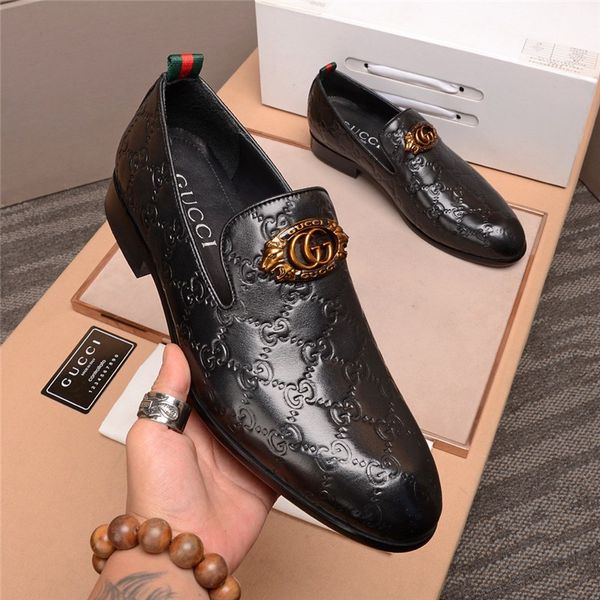men's new formal dress wedding shoes leather business luxury casual shoes wild one pedal men's shoes size:38-44, Black 
men's new formal dress wedding shoes leather business luxury casual shoes wild one pedal men's shoes size:38-44, Black