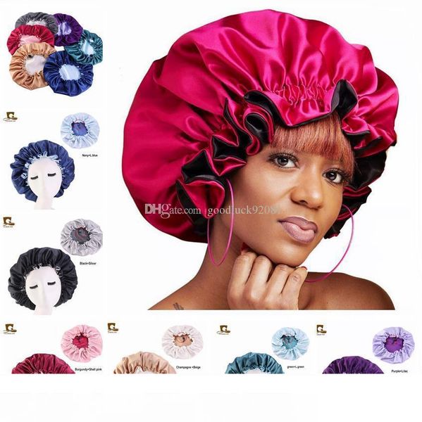 new silk night cap hat double side wear women head cover sleep cap satin bonnet for beautiful hair - wake up perfect daily factory sale, Blue;gray
new silk night cap hat double side wear women head cover sleep cap satin bonnet for beautiful hair - wake up perfect daily factory sale, Blue;gray