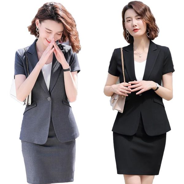 2020 female elegant formal office work new skirt suits for women business suits office ladies grey blazer and jacket sets summer, White;black
2020 female elegant formal office work new skirt suits for women business suits office ladies grey blazer and jacket sets summer, White;black