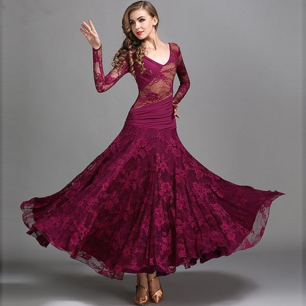 ballroom dance competition dresses ladies formal standard modern waltz foxtrot tango dress women lace performance robe femme, Black;red
ballroom dance competition dresses ladies formal standard modern waltz foxtrot tango dress women lace performance robe femme, Black;red