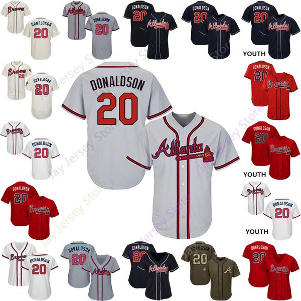 2019 Atlanta 20 Josh Donaldson Jersey Braves Jerseys Cool Base Flexbase Home Away White Black Red Grey Pullover Button Men Women Youth
2019 Atlanta 20 Josh Donaldson Jersey Braves Jerseys Cool Base Flexbase Home Away White Black Red Grey Pullover Button Men Women Youth