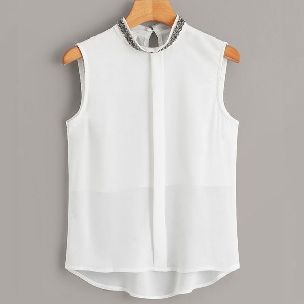 fashion tank women sleeveless pure color vest high collar camisoles for women chalecos mujer #35, White
fashion tank women sleeveless pure color vest high collar camisoles for women chalecos mujer #35, White