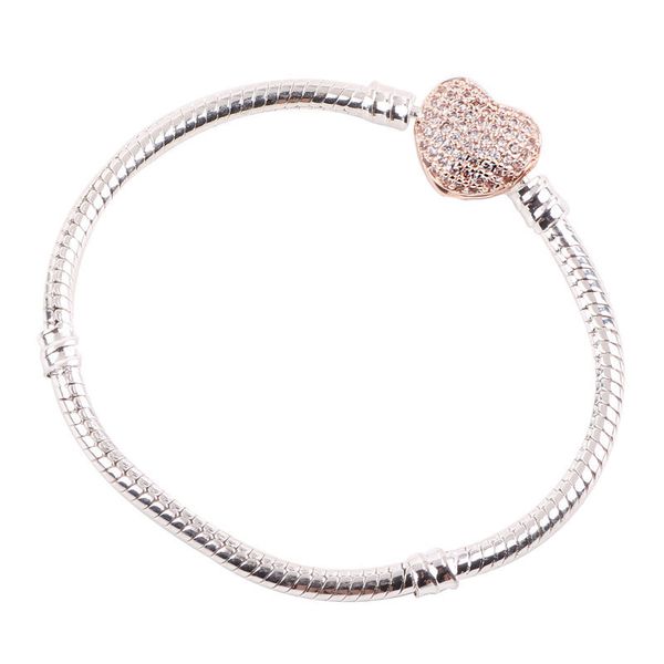 16-21cm three layers plating zircon inlay heart silver rose gold bracelet snake chain fit charms original bracelets women g, Black
16-21cm three layers plating zircon inlay heart silver rose gold bracelet snake chain fit charms original bracelets women g, Black