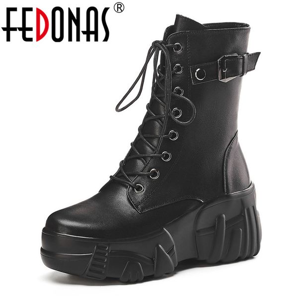 fedonas women platforms shoes high heels genuine leather mid-calf boots warm winter punk motorcycle boots night club shoes woman, Black
fedonas women platforms shoes high heels genuine leather mid-calf boots warm winter punk motorcycle boots night club shoes woman, Black