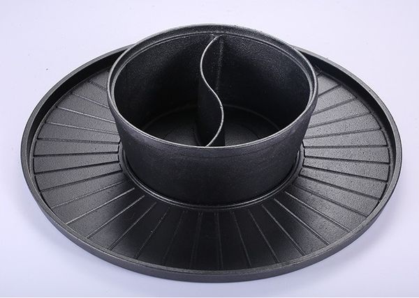 46cm commercial l home cast iron grill + soup pot mutton ot barbecue bbq sizzling pan two-flavor pot 051-3
46cm commercial l home cast iron grill + soup pot mutton ot barbecue bbq sizzling pan two-flavor pot 051-3