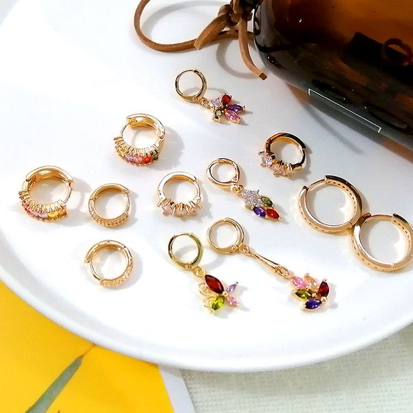 flatfoosie simple girl huggies small hoops earrings butterfly rainbow rhinestone classic cartilage earrings charm jewelry gifts, Golden;silver
flatfoosie simple girl huggies small hoops earrings butterfly rainbow rhinestone classic cartilage earrings charm jewelry gifts, Golden;silver