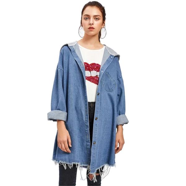 diwish hooded mosaic denim jacket tassel coat autumn women's long clothes waterfall coats loose plus size parka streetwear, Tan;black
diwish hooded mosaic denim jacket tassel coat autumn women's long clothes waterfall coats loose plus size parka streetwear, Tan;black