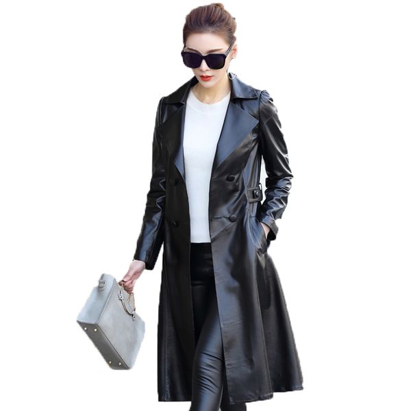 genuine leather jacket women sheepskin coat korean elegant autumn winter coat women clothes 2019 slim fit trench zt692, Black
genuine leather jacket women sheepskin coat korean elegant autumn winter coat women clothes 2019 slim fit trench zt692, Black