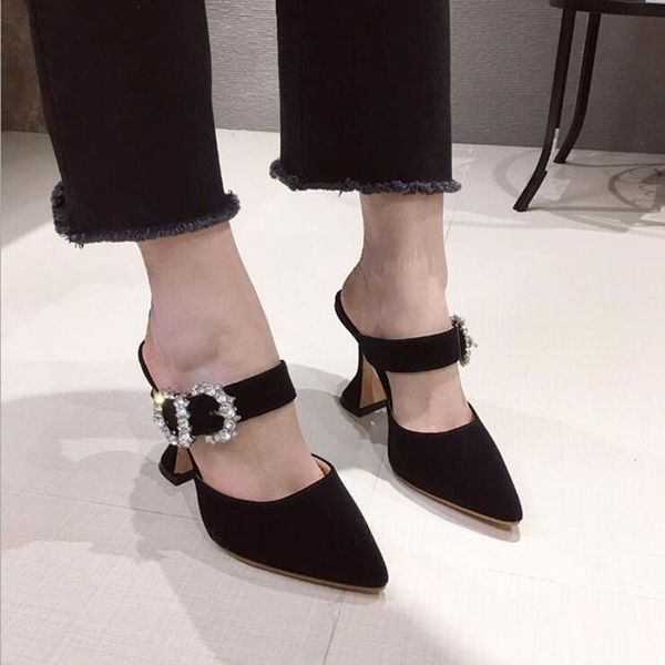 new women pumps buckle women shoes high heels block heels party shoes suede sandals plus size, Black
new women pumps buckle women shoes high heels block heels party shoes suede sandals plus size, Black