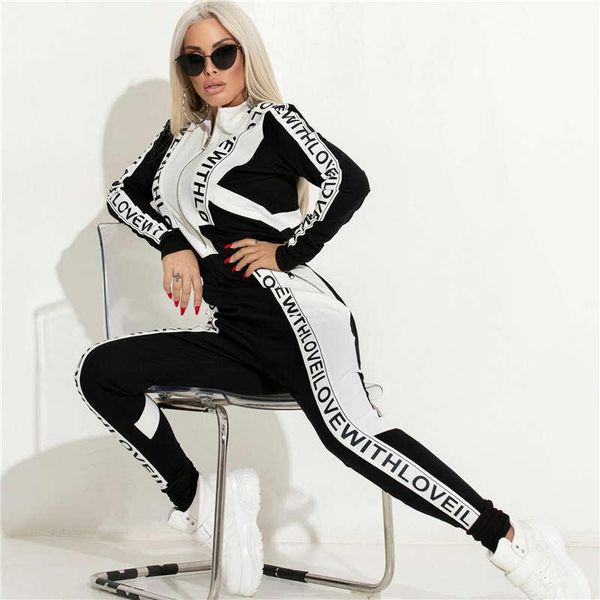 осень новая мода женские костюмы дизайнера куртки и брюки letter pattern спорт outwear женский костюм трек s-xl, Gray
осень новая мода женские костюмы дизайнера куртки и брюки letter pattern спорт outwear женский костюм трек s-xl, Gray