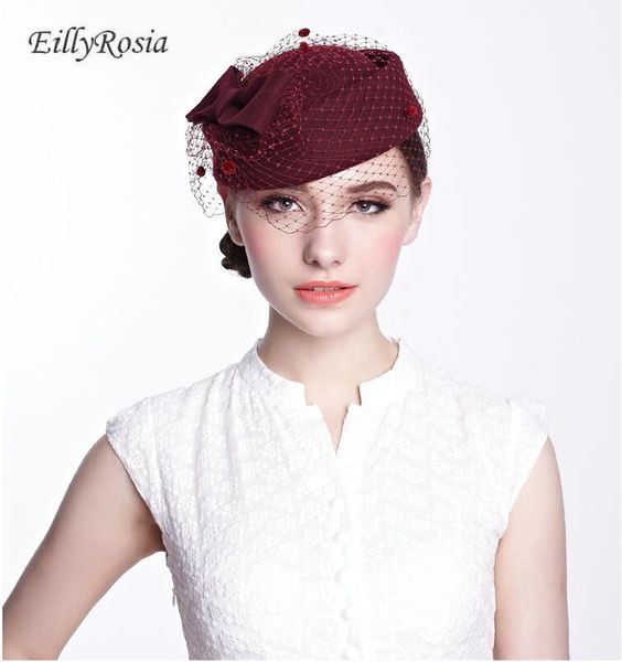 face veil hats for women bridal burgundy wedding hats and fascinators linen wool women party hair accessories european
face veil hats for women bridal burgundy wedding hats and fascinators linen wool women party hair accessories european