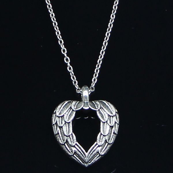 20pcs new fashion necklace 29x24mm heart angel wings silver pendants short long women men colar gift jewelry choker
20pcs new fashion necklace 29x24mm heart angel wings silver pendants short long women men colar gift jewelry choker