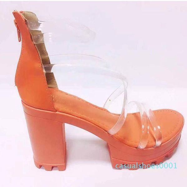 orange pvc jelly sandasls peep toe thick high heels women shoes clear narrow band platform transparent sandals plus size 37-41 c01, Black
orange pvc jelly sandasls peep toe thick high heels women shoes clear narrow band platform transparent sandals plus size 37-41 c01, Black