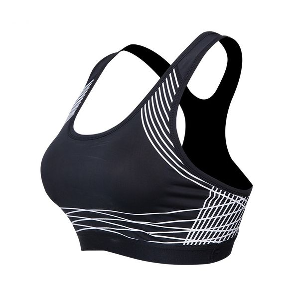 new women reflective stripes seamless yoga bra push up for yoga sports running tennis fitness shockproof clothing sportswear, White;black
new women reflective stripes seamless yoga bra push up for yoga sports running tennis fitness shockproof clothing sportswear, White;black