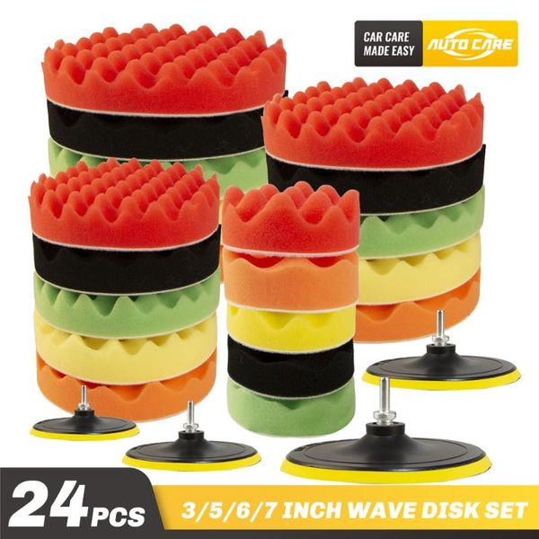 24pcs buffing pad set thread colorful auto car polishing pad kit for car polisher + drill adaptor m14 power tools accessories
24pcs buffing pad set thread colorful auto car polishing pad kit for car polisher + drill adaptor m14 power tools accessories
