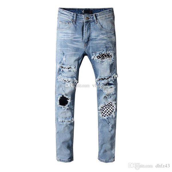 fashion mens jeans mens designer distressed zipper biker skinny jeans mens designer hole patch jeans pants, Blue
fashion mens jeans mens designer distressed zipper biker skinny jeans mens designer hole patch jeans pants, Blue