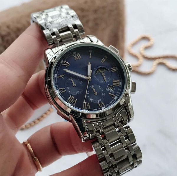 2020 Новая мода роскошные наручные часы мужские Moonphase высокое качество нержавеющей
